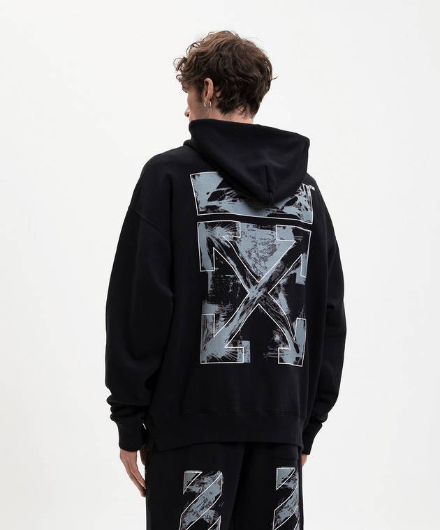 Off-White Чорне худі з емблемою Paint Arrow 44MBB085S26F00K зображення 4