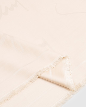 Givenchy Бежева хустка із шовку та вовни 710010158001