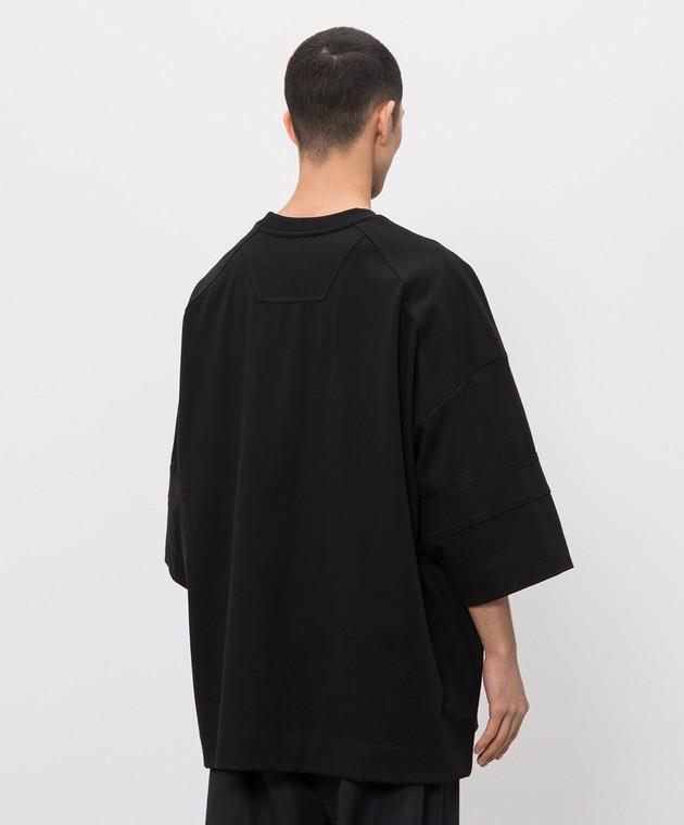 Juun.j Чорна футболка Max Fit з принтом JC6342P005 зображення 4