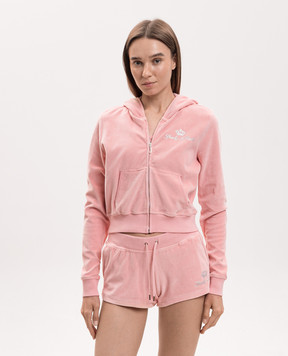Sporty & Rich Розовая велюровая спортивная куртка Juicy CA046716689PI07