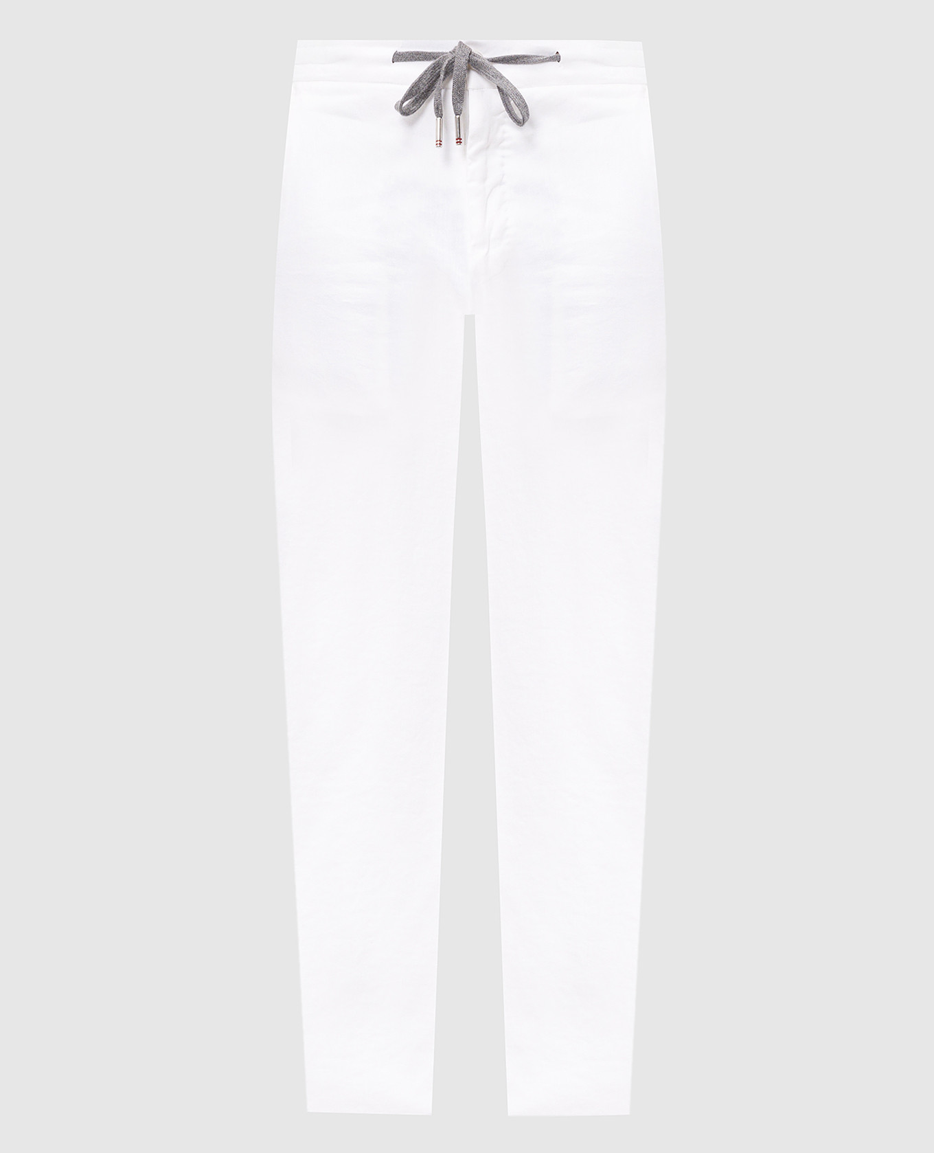 Белые брюки с льном