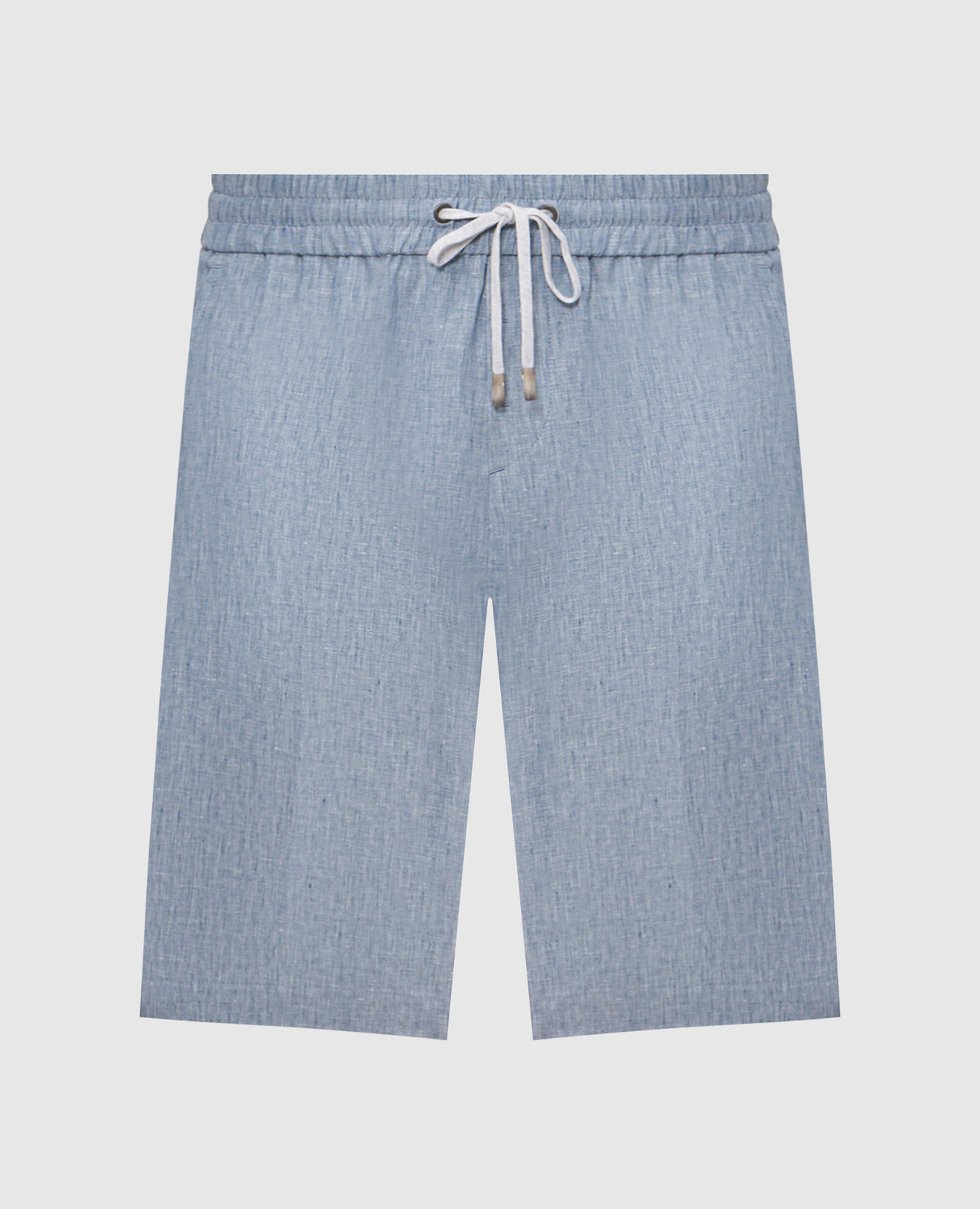 Блакитні шорти з льону