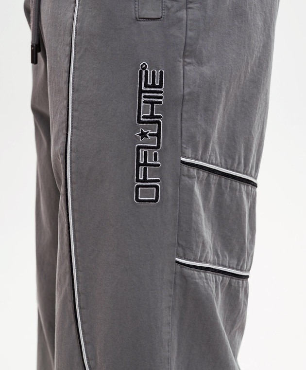 Off-White Серые спортивные штаны Gradient Slouchy 44MCJ03LS26F001 изображение 5