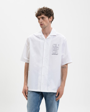 Off-White Белая рубашка Double Arrow 44XGG01FS26F001