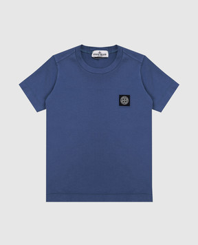 Stone Island Детская синяя футболка с нашивкой логотипа L1S162100002S00471012