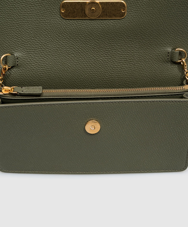 Valentino Зелений шкіряний клатч VLogo Signature 9W2P0BB4BEM зображення 4