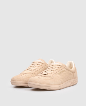 Palm Angels Коричневые комбинированные кроссовки PMIA109S26LEA001