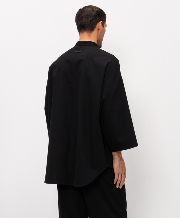 Fear of God Чорна сорочка Mandarin Relaxed з вовною FG9M60606OXF зображення 4