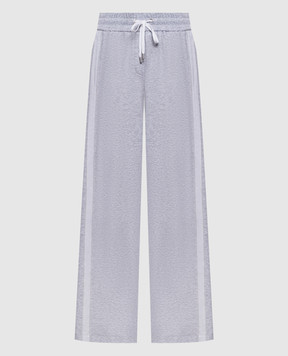 Peserico Серые меланжевые спортивные штаны с лампасами P04241J005667