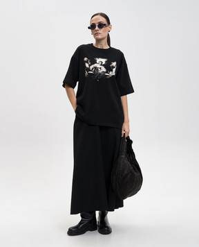 Y`S Yamamoto Черная футболка ANGEL YLT41035