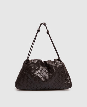 Bottega Veneta Коричневая кожаная сумка-кисет Notte 844626V3IV0