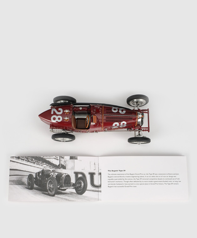Amalgam Бордовый сувенир в форме автомобиля BUGATTI Type 59 M6021NUV изображение 4