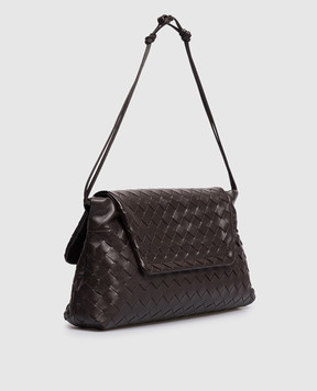 Bottega Veneta Коричневая кожаная сумка Intrecciato Giorno 857657V3IV0