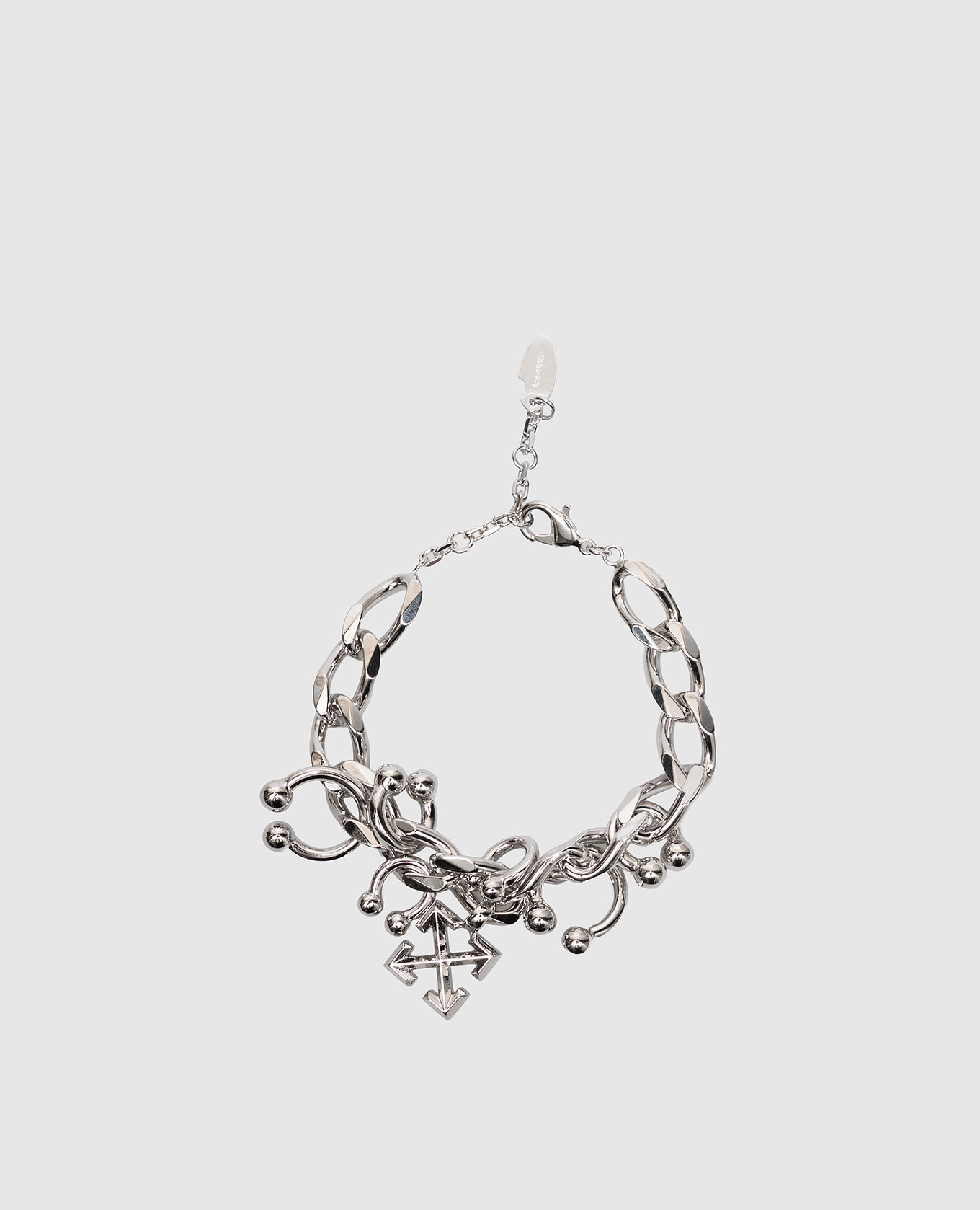 серебристый браслет Piercing