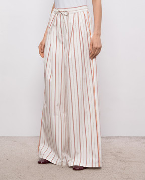 Dolce&Gabbana Білі штани в смужку FTDJETFR51T