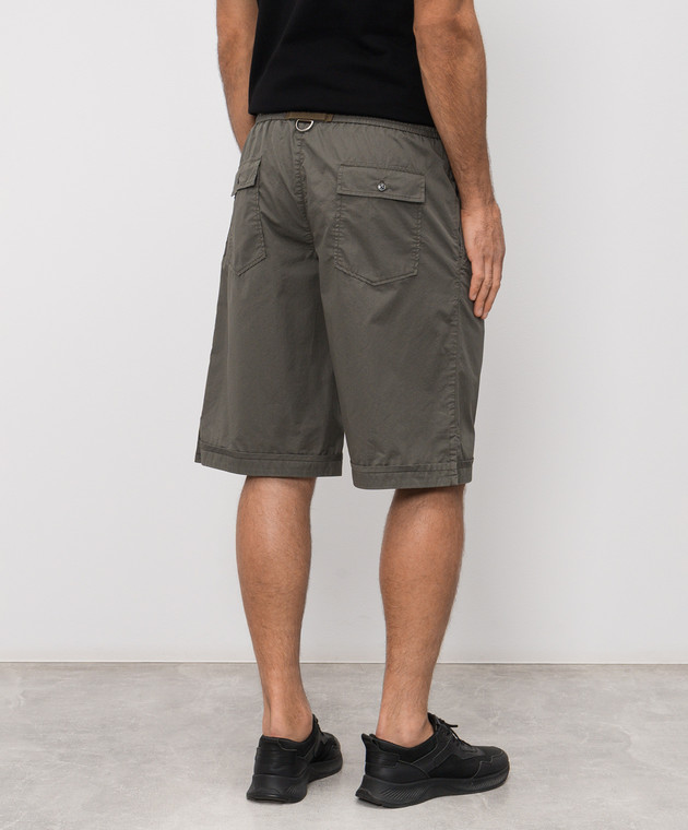 Dolce&Gabbana Шорты цвета хаки с фактурным логотипом GP1F9TFU5YP изображение 4