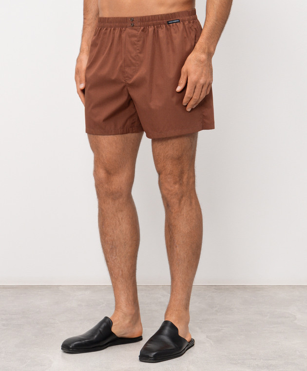 Dolce&Gabbana Коричневі труси-боксери вільного крою M3A12TON0ED зображення 2