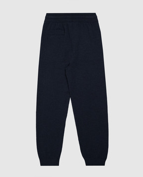 Dolce&Gabbana Детские синие джоггеры из шерсти и кашемира L4KP13JDVGS26