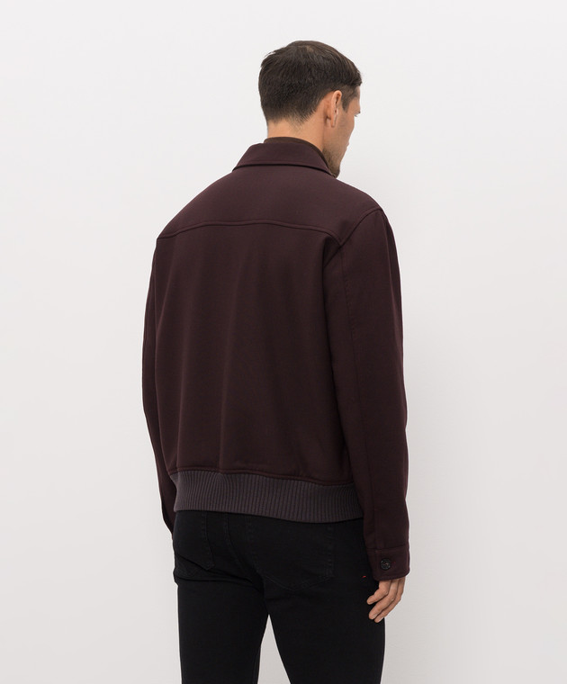 ISAIA Бордова куртка з вовни SX732494370 зображення 4