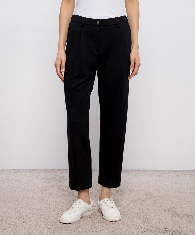 Marco Pescarolo Черные брюки из шерсти Zeza ZEZAD53Y19 изображение 2