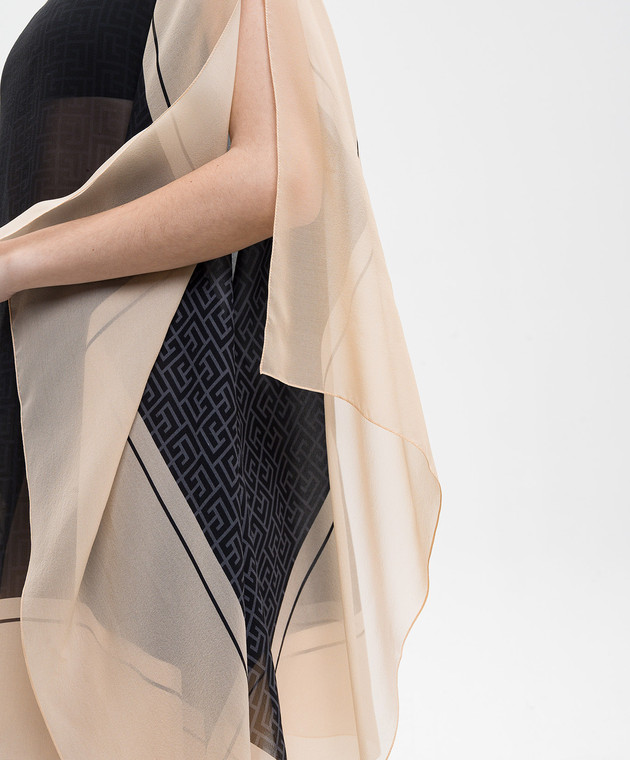 Balmain Пляжное платье из шелка с принтом BKA172450 изображение 4