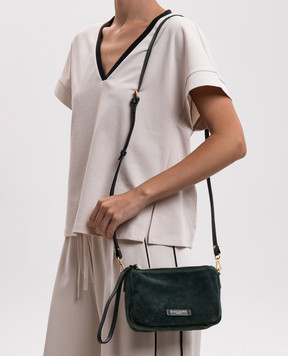 Gianni Chiarini Зеленая замшевая сумка кросс-боди Nora BS10224CMPL