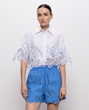 Ermanno Scervino Life Біла укорочена сорочка з льону D484K304ZQR