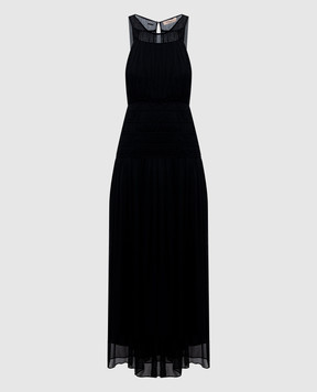 Twinset Чорна сукня максі з драпіруванням 261TT2041