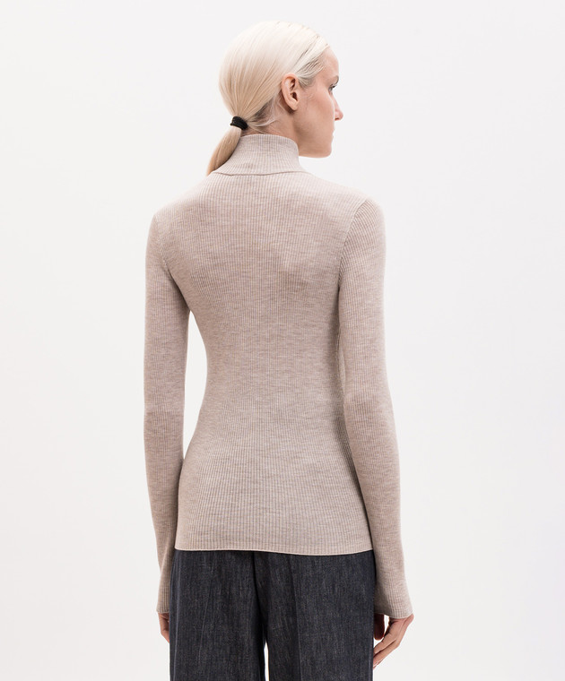 Brunello Cucinelli Бежевый джемпер из шерсти и кашемира M14817604P изображение 4