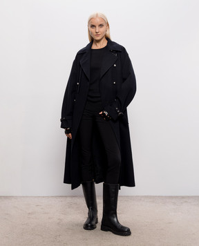 Ann Demeulemeester Черный лонгслив в рубчик B0014242FA659