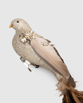 Shishi Ялинкова іграшка Bird з пір'ям фазана 49513