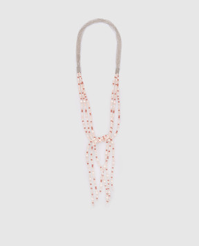 Peserico Рожеве намисто з ланцюжком моніль A35506C0CC779