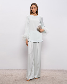 Twinset Блакитні штани прямого крою 261TP2391