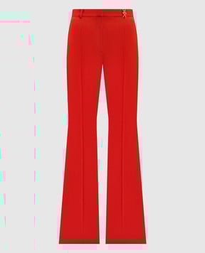 Versace Красные штаны клеш DV из шерсти 10131581A12595