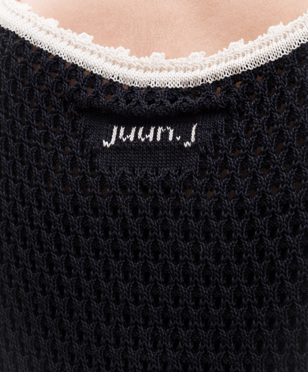 Juun.j Синее ажурное платье JW655UW01R изображение 5