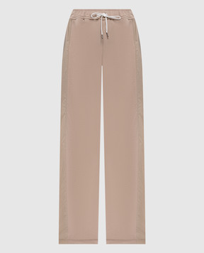 Brunello Cucinelli Бежеві спортивні штани з лампасами MN05NSW499