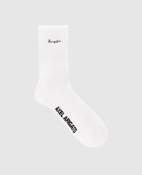 Axel Arigato Білі шкарпетки Doodle з вишивкою логотипа X3958001
