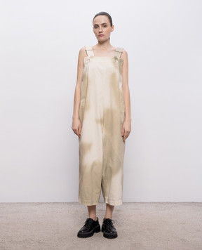 Y`S Yamamoto Бежевий комбінезон з ефектом металізованого напилення YKD04006