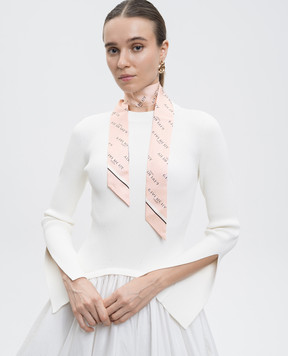 Givenchy Рожева стрічка твіллі із шовку Shadow з логотипом 710010165002