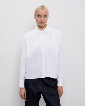 Jil Sander Біла сорочка з драпіруванням J02DL0281J45001