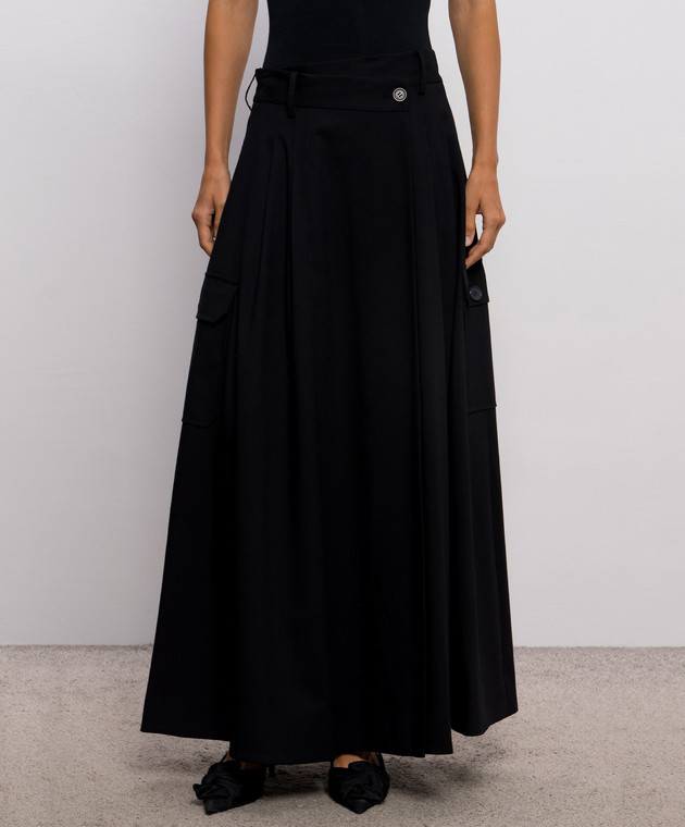 Twinset Черная юбка на запах 262LI2WDD изображение 3