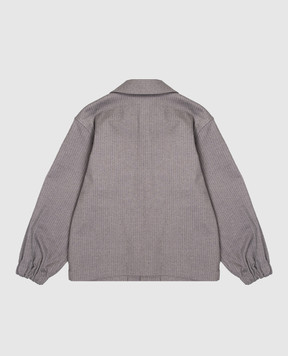 Dolce&Gabbana Детская серая куртка в полоску L42B86FURN5