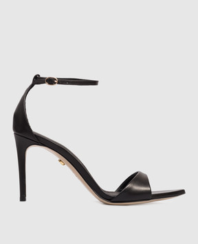 Babe Pay Pls Чорні шкіряні босоніжки 223804KO