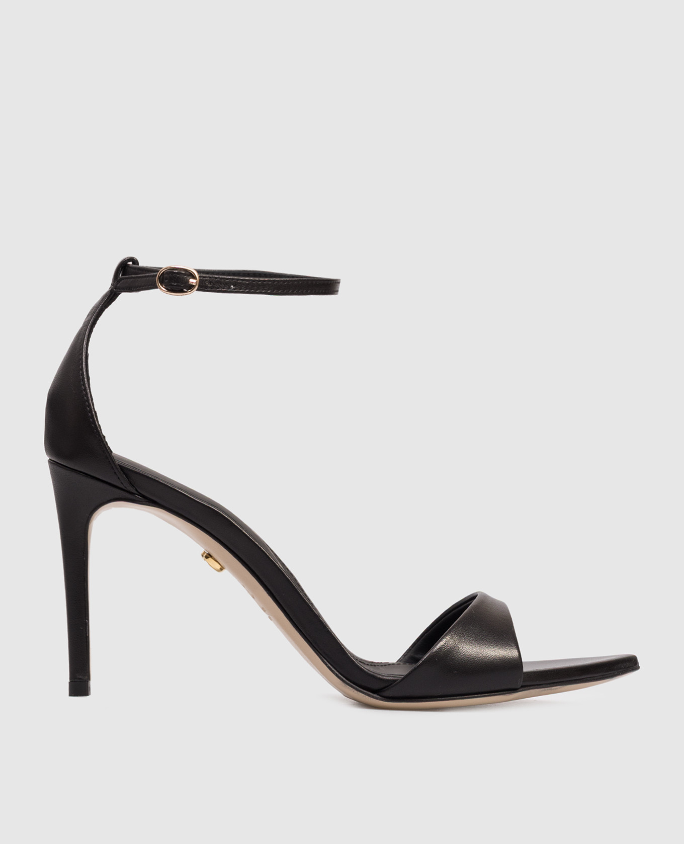 

Черные кожаные босоножки, Черный, Босоножки