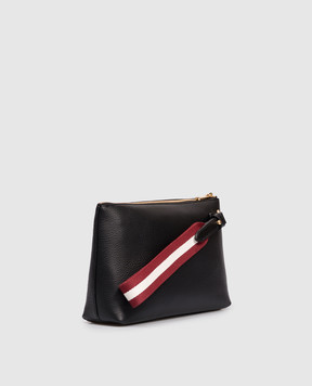 Bally Черный кожаный клатч с эмблемой WLO08OVT990