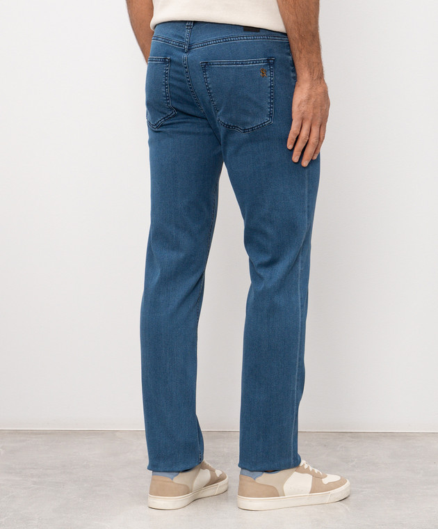 Stefano Ricci Синие джинсы с монограммой логотипа MFT61B2110TR141L изображение 4