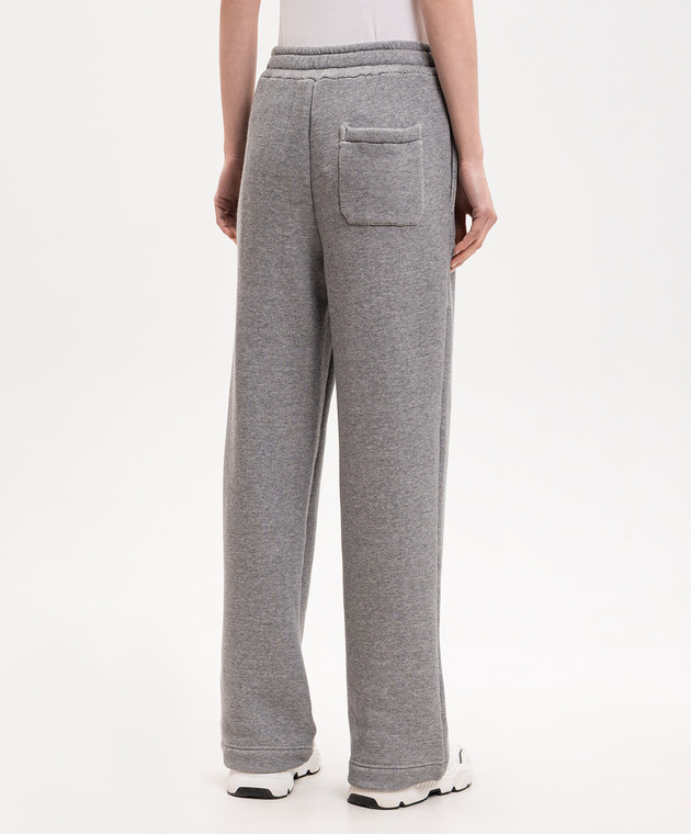 Dolce&Gabbana Серые спортивные штаны с монограммой FTC91ZGDDME изображение 4