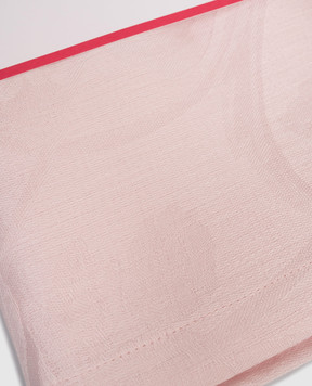 Le Jacquard Fraincais Рожева скатертина Tivoli з льону у візерунок 22497
