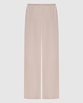 Max Mara Бежеві штани MXPDESTINO з льоном MXPDESTINO