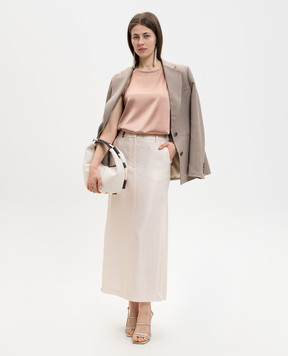 Peserico Рожевий топ із шовку з ланцюжком моніль E08893D02372